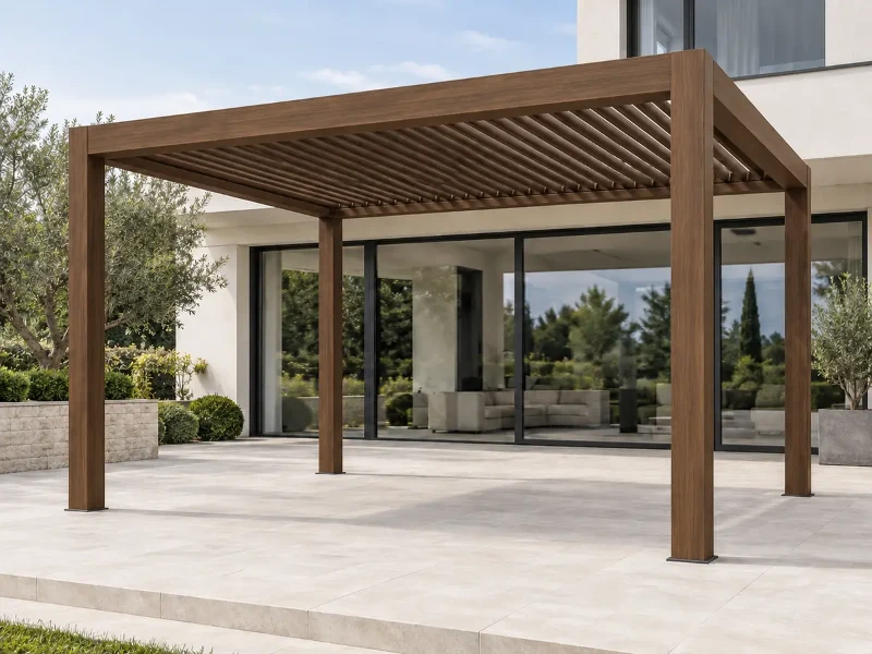 wood-grain-aluminum-pergola wood-grain-aluminum-pergola